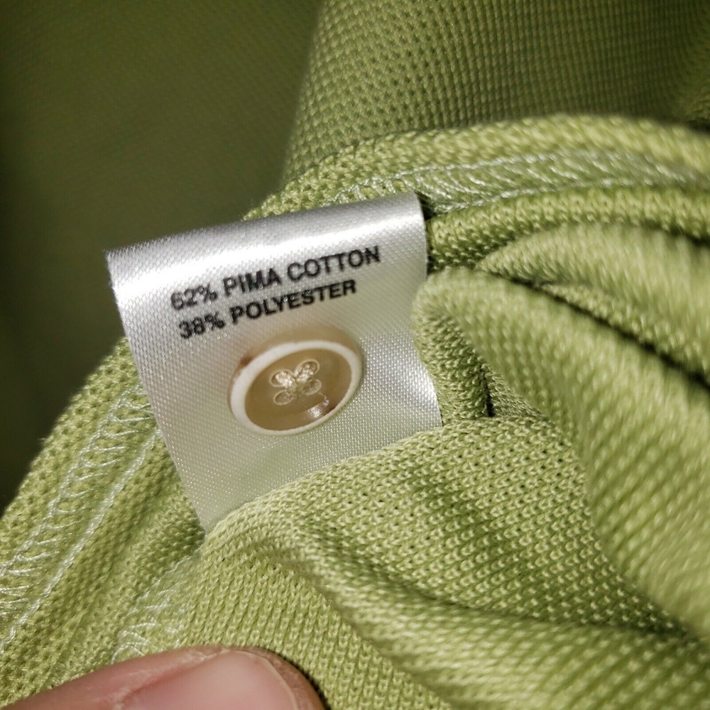 Tommy Bahama S/S Polo Shirt Men's S Green Pima Cotton Blend Casual Uniform Golf - Picture 6 of 6